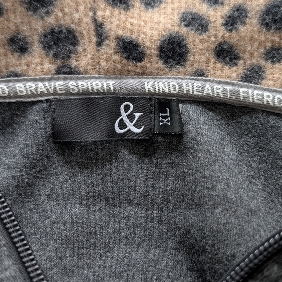 Ampersand Avenue & Gray Hoodie 1/2 Zip Cotton Blend - Picture 6 of 6